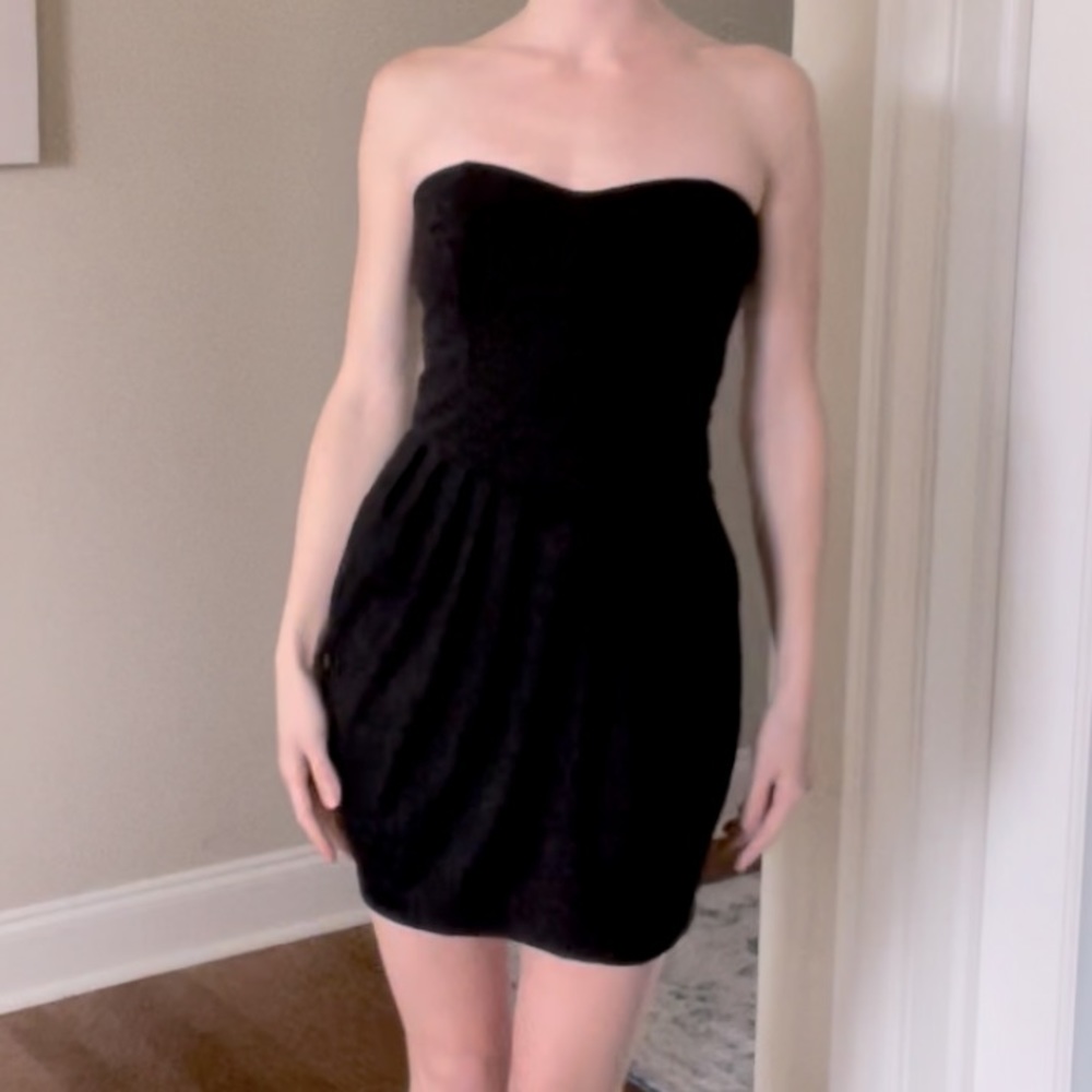 Forever 21 semi formal black mini dress